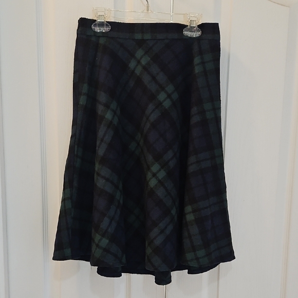 Allegra K Vintage Plaid Tartan Elastic Waist Knee Length A-Line Skirt Size Small - Picture 8 of 8